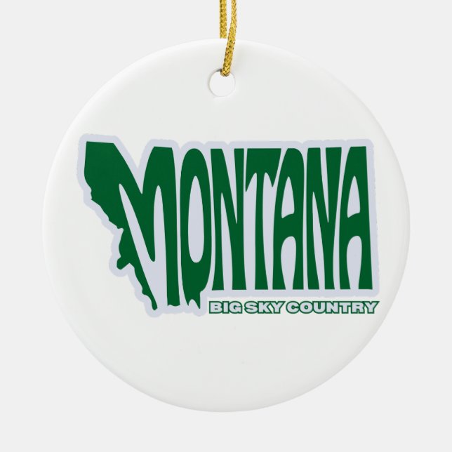 Montana State Christmas Tree Ornament (Front)