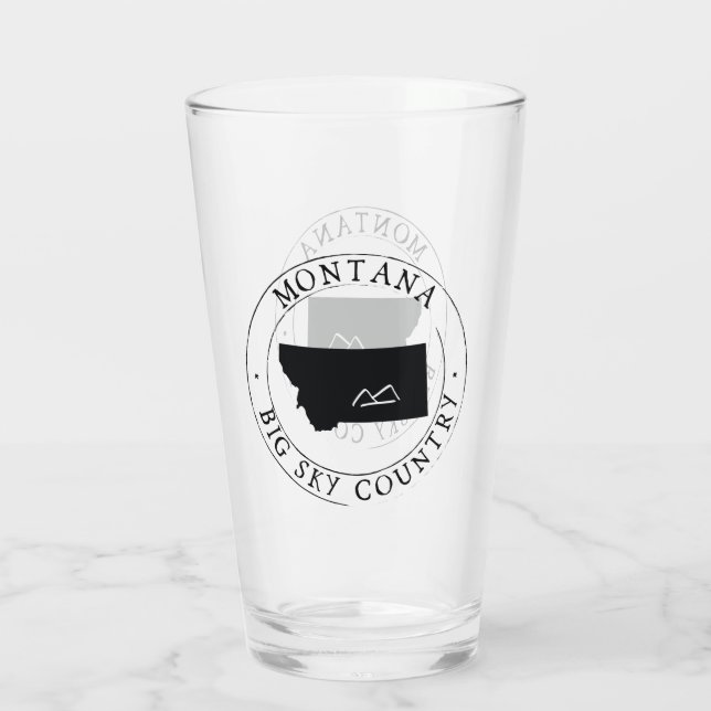 Montana State Drinking Glass (Back)
