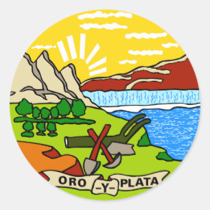 Montana State Flag Classic Round Sticker