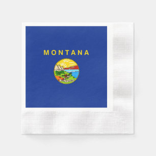 Montana State Flag Design Napkin