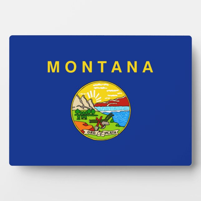 Montana State Flag Design Plaque (Front)