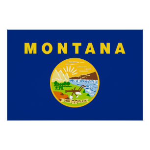 Montana State Flag Poster