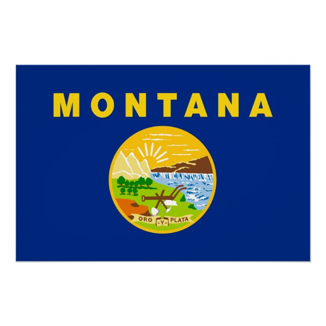 Montana State Flag Poster (Front)