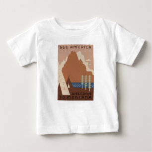 Montana State: Indian Tribes, Mountains, Prairie Baby T-Shirt
