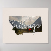 Montana State Photo insert and town name