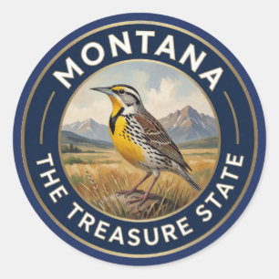 Montana State Pride ✦ Treasure State Heritage Classic Round Sticker