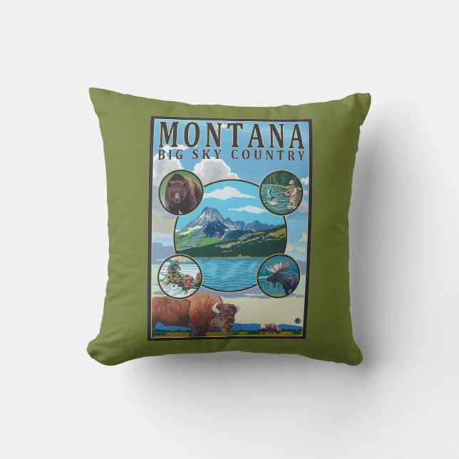 Montana State Scenes Cushion (Front)