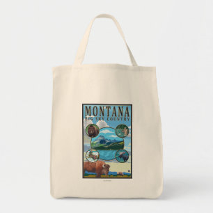 Montana State Scenes Tote Bag
