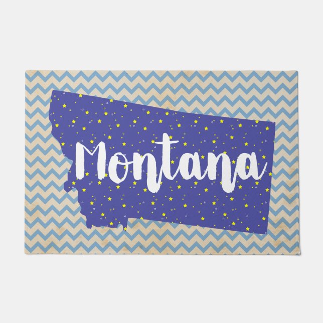 Montana State Silhouette Doormat (Front)