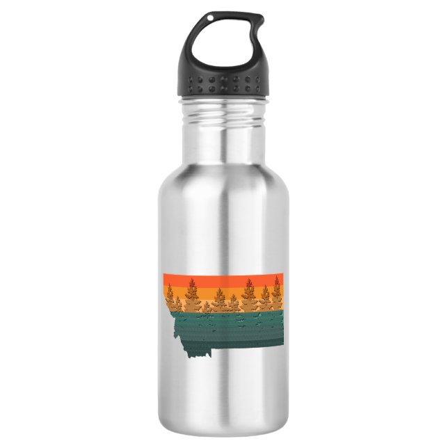 Montana State Tree Silhouette 532 Ml Water Bottle (Front)
