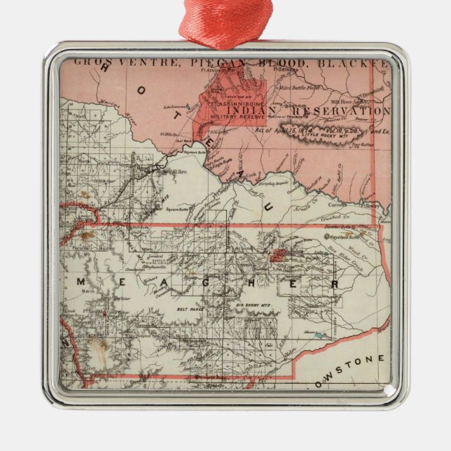 Montana Territory Metal Tree Decoration (Front)