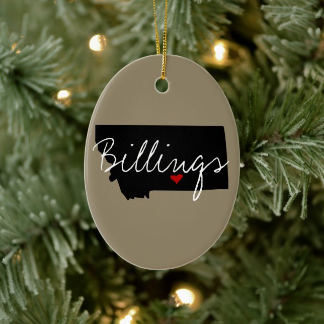 Montana Town Home State Ceramic Tree Decoration (Tree)