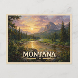 Montana travel postcard