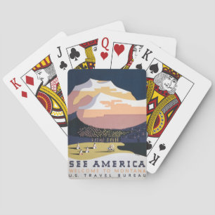 Montana Unedited Vintage Photos Old Aesthetic Pict Playing Cards