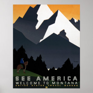 Montana Unedited Vintage Photos Old Aesthetic Pict Poster