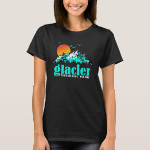 Montana US Mountain Travel Vintage Glacier Nationa T-Shirt