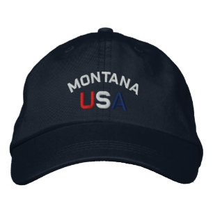 Montana USA Embroidered Navy Blue Hat
