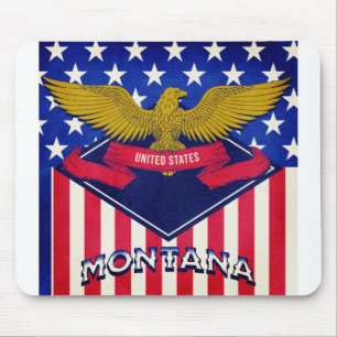 Montana USA Flag Mouse Pad