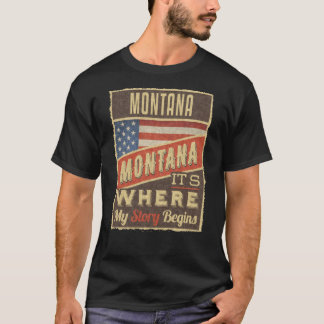 Montana USA Flag T-Shirt