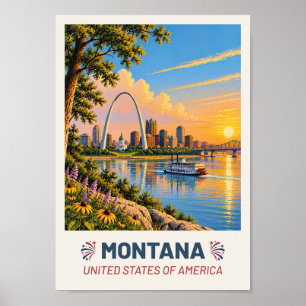 Montana USA – Vintage Travel Poster