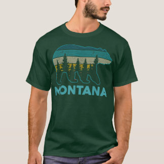 Montana Vintage Grizzly Bear Nature Hiking Souveni T-Shirt