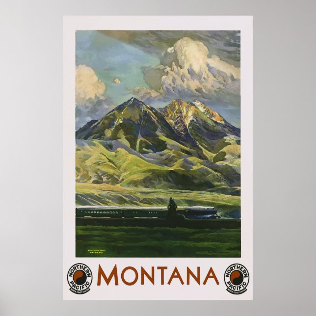 Montana Vintage Travel Poster (Front)
