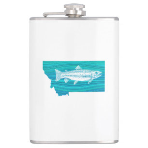 Montana Wave Fishing Hip Flask