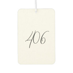 Montana White With Black Area Code Air Freshener