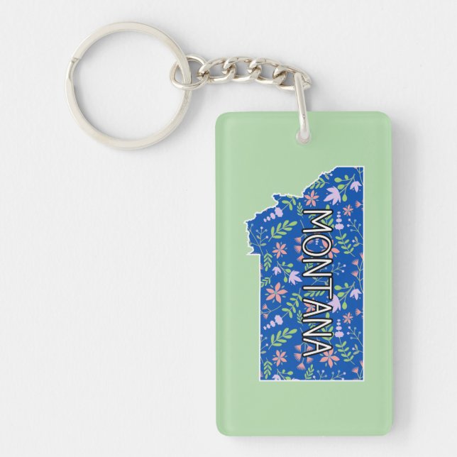 Montana Wildflowers Key Ring (Front)
