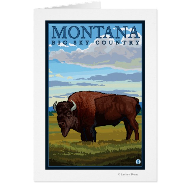 MontanaBison Vintage Travel Poster (Front)