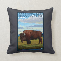 MontanaBison Vintage Travel Poster
