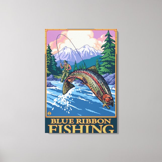 MontanaBlue Ribbon Fly Fishing Canvas Print (Front)