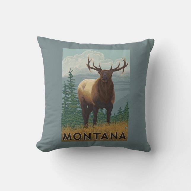 MontanaElk Scene Cushion (Front)
