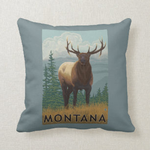 MontanaElk Scene Cushion
