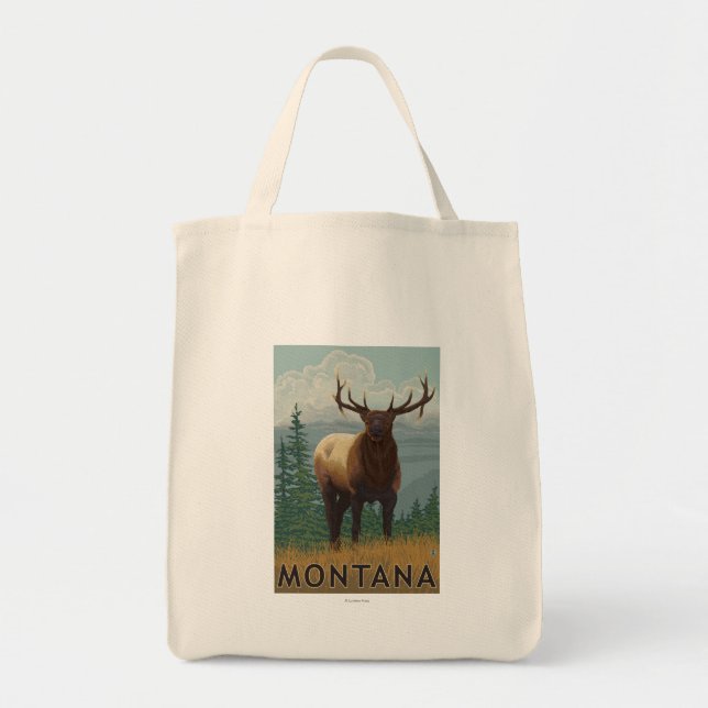 MontanaElk Scene Tote Bag (Front)