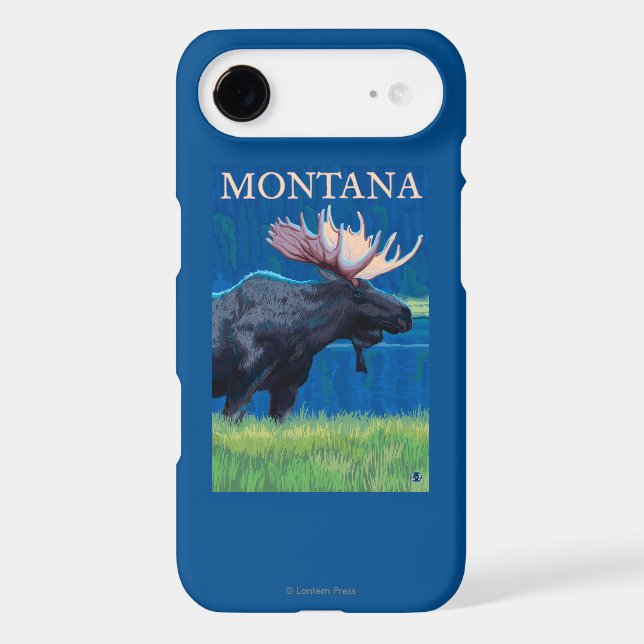 MontanaMoose Vintage Travel Poster Case-Mate iPhone Case (Back)