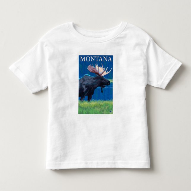 MontanaMoose Vintage Travel Poster Toddler T-Shirt (Front)