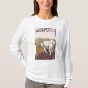 MontanaMountain Goat Vintage Travel Poster T-Shirt
