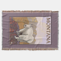 MontanaMountain Goat Vintage Travel Poster