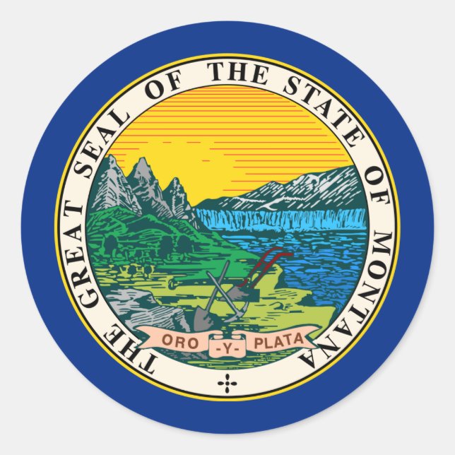 Montanan Seal, Montana Classic Round Sticker (Front)