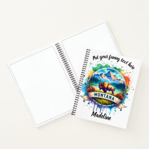 Montana's beauty and wildlife in watercolor notebook
