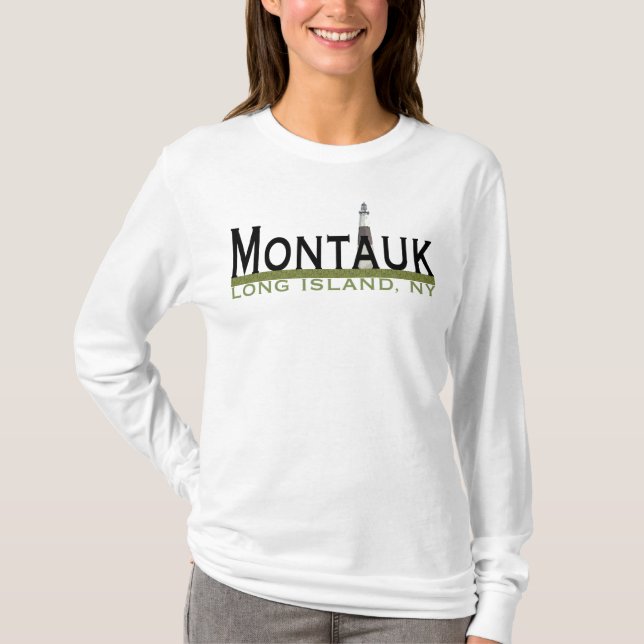 Montauk Fitted Hoodie Ladies T-Shirt (Front)