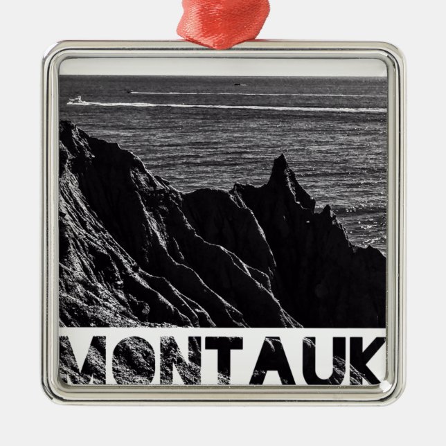 montauk graphic metal tree decoration (Front)