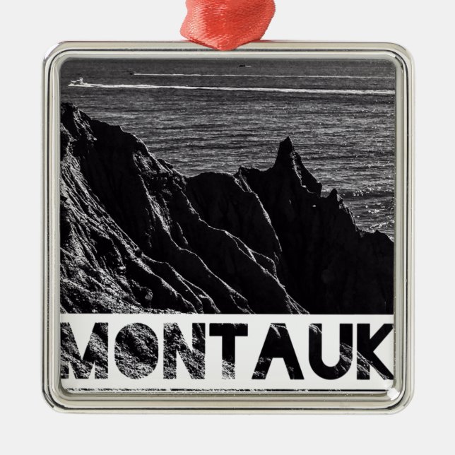 montauk graphic metal tree decoration (Front)