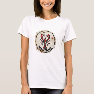 Montauk lobster sign vintage rustic paint splatter T-Shirt