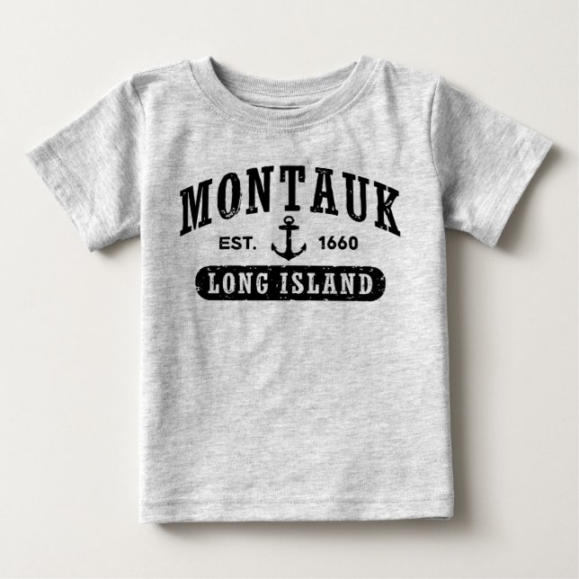 Montauk Long Island Baby T-Shirt (Front)