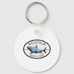 Montauk New York Fishing Shark Fish Beach Boating Key Ring