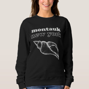 Montauk New York Long Island Seashell Beach Ocean Sweatshirt