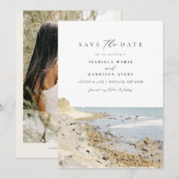 MONTAUK NEW YORK Watercolor Beach Save the Date In