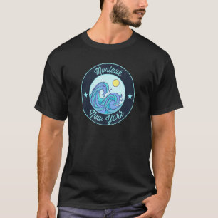 Montauk Ny New York Souvenir Nautical Surfer Graph T-Shirt